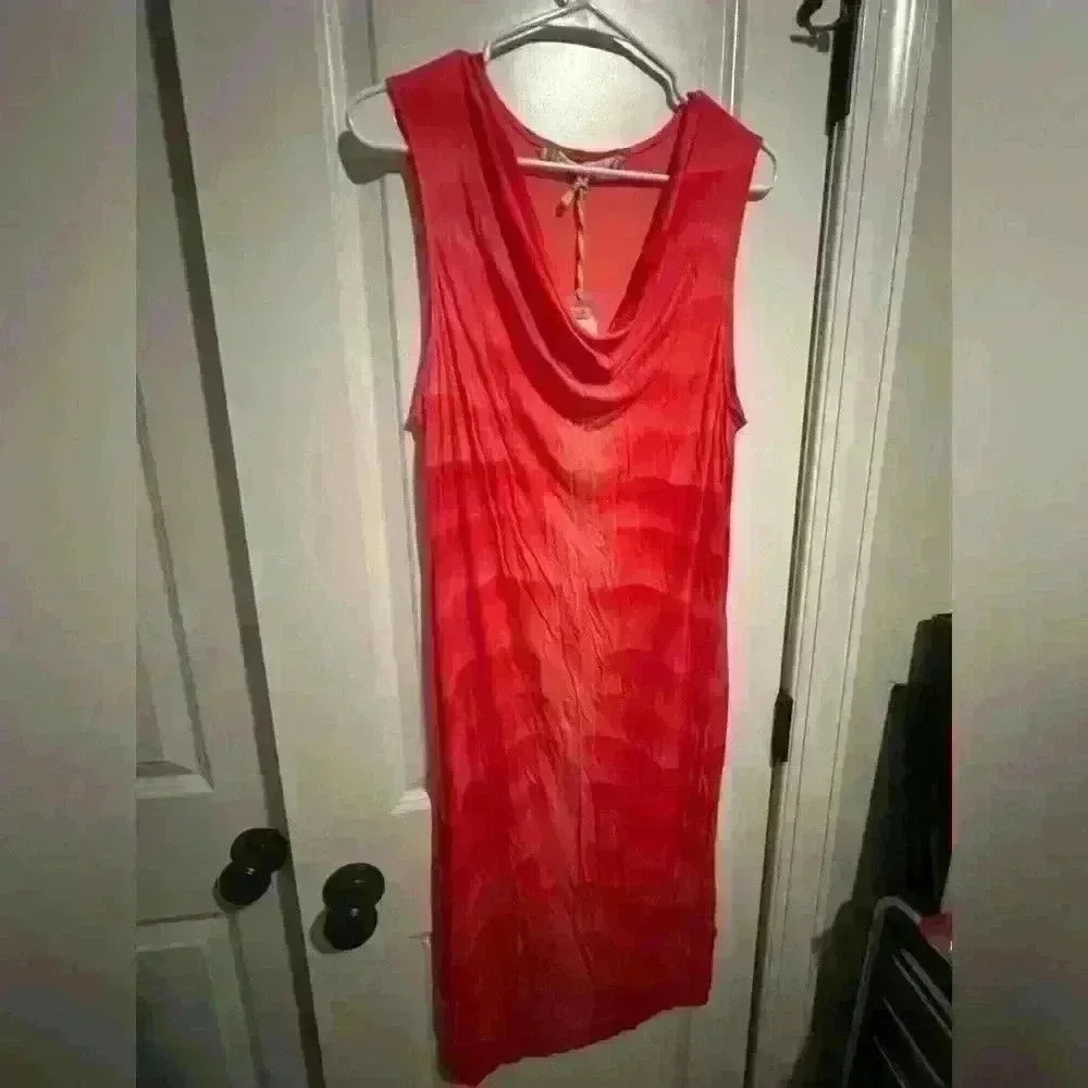 Chelsea & Violet size L beach pool cover up dress with cowl neck NWT